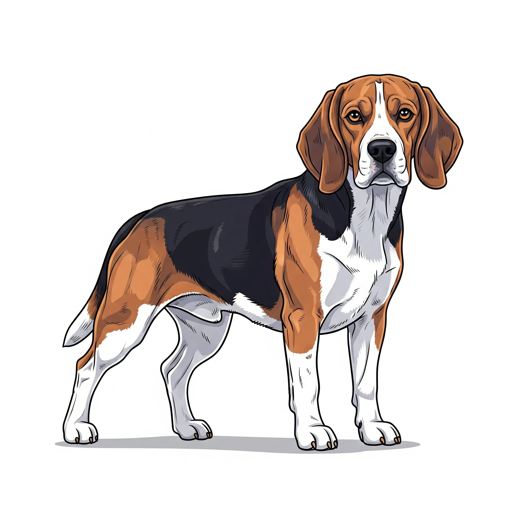 Beagle dog breed - A cheerful, curious, and compact hound with a love for scent-tracking.